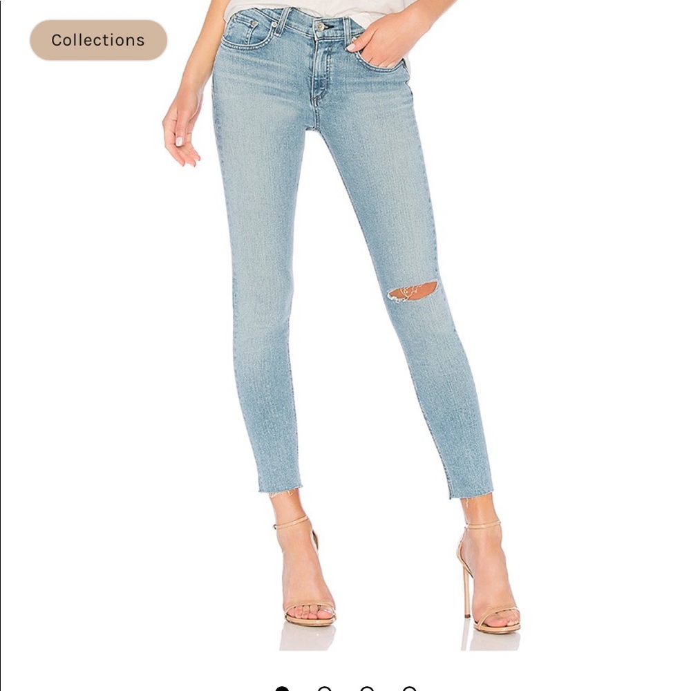 NWOT Rag & Bone Lena Skinny Ankle Jeans Raw Hem 24